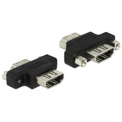 Adapter HDMI-A gniazdo do HDMI-A gniazdo verschraubbar Delock 65313