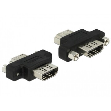 Adapter HDMI-A gniazdo do HDMI-A gniazdo verschraubbar Delock 65313