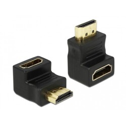 Adapter HDMI-A gniazdo do HDMI-A wtyk kątowy 90° dół kątowy Delock 65071