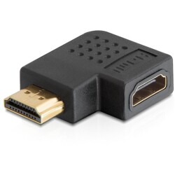Adapter HDMI-A wtyk do gniazdo kątowy 90° prawo kątowy Delock 65076