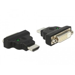 Adapter HDMI męski (M) DVI-D 25 pin żeński (F) z dioda LED Delock 65020