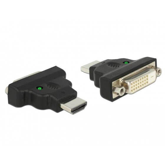 Adapter HDMI męski (M) DVI-D 25 pin żeński (F) z dioda LED Delock 65020