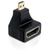 Adapter HDMI kątowy micro D męski (M) A żeński (F) High Speed with Ethernet Delock 65270