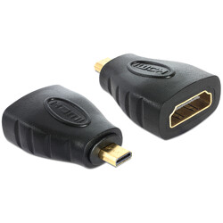 Adapter HDMI micro D męski (M) A żeński (F) High Speed Delock 65242