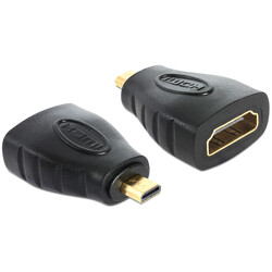 Adapter HDMI micro D męski (M) A żeński (F) High Speed Delock 65242