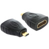 Adapter HDMI micro D męski (M) A żeński (F) High Speed Delock 65242