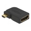 Adapter micro HDMI-D wtyk do A gniazdo boczny kątowy czarny Delock 65352