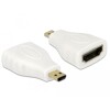 Adapter micro HDMI-D wtyk do A gniazdo biały Delock 65276