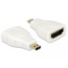 Adapter micro HDMI-D wtyk do A gniazdo biały Delock 65276