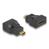 Adapter HDMI mini C żeński (F) micro D męski (M) High Speed with Ethernet Delock 65271