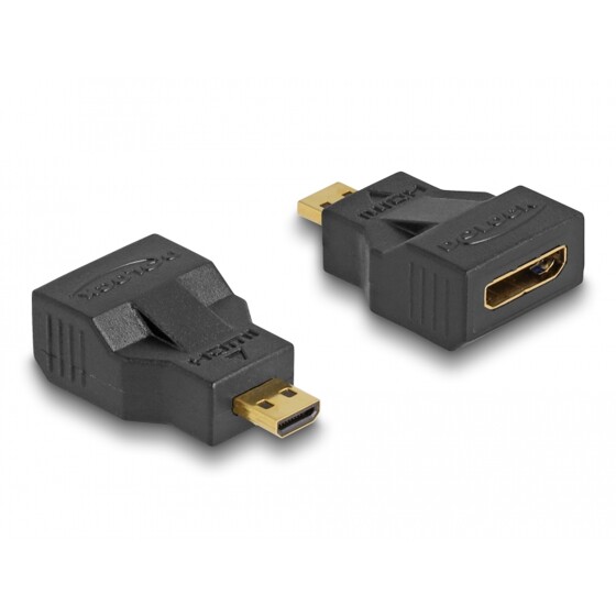 Adapter HDMI mini C żeński (F) micro D męski (M) High Speed with Ethernet Delock 65271
