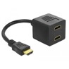Przewód połączeniowy HDMI wtyk do 2x HDMI gniazdo Delock 65056