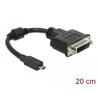 Przewód połączeniowy micro HDMI-D wtyk do DVI 24+5 gniazdo czarny 20cm Delock 65563