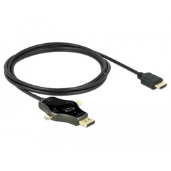 Kabel do monitora 3w1 USB-C /  DisplayPort / mini DisplayPort 4K 60Hz Delock 85974