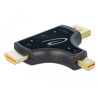 Adapter do monitora 3w1 HDMI / DisplayPort / mini-DisplayPort HDMI 4K 60Hz Delock 64059
