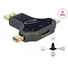 Adapter do monitora 3w1 USB-C / DisplayPort / mini-DisplayPort 4K 60Hz Delock 64060