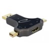 Adapter do monitora 3w1 USB-C / DisplayPort / mini-DisplayPort 4K 60Hz Delock 64060