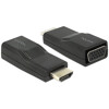 Adapter HDMI męski do VGA żeński czarny Delock 65655