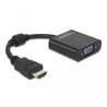 Adapter HDMI męski do VGA żeński czarny Delock 65512