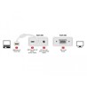 Adapter HDMI Micro-D męski do VGA żeński z funkcją audio biały Delock 65557