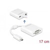 Adapter HDMI Micro-D męski do VGA żeński z funkcją audio biały Delock 65557