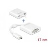 Adapter HDMI Micro-D męski do VGA żeński z funkcją audio biały Delock 65557