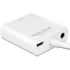 Adapter HDMI Micro-D męski do VGA żeński z funkcją audio biały Delock 65557