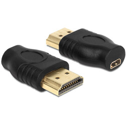 Adapter HDMI Micro-D żeńskie do HDMI-A męski Delock 65507