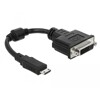 Adapter HDMI Mini-C męski do DVI 24+5 żeński 20cm Delock 65564