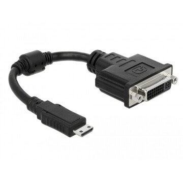 Adapter HDMI Mini-C męski do DVI 24+5 żeński 20cm Delock 65564