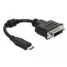 Adapter HDMI Mini-C męski do DVI 24+5 żeński 20cm Delock 65564