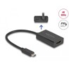 Adapter HDMI żeński na USB typu C męski (DP Alt Mode) 4K z PD 100 W Delock 61058