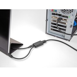 Adapter HDMI żeński na USB typu C męski (DP Alt Mode) 4K z PD 100 W Delock 61058 Adapter HDMI żeński na USB typu C męski (DP Alt Mode) 4K z PD 100 W Delock 61058