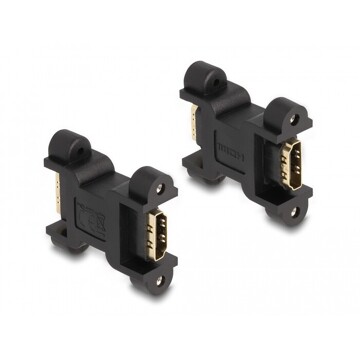 Adapter HDMI żeński na żeński ze złączem śrubowym Delock 66068