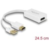 Adapter HDMI-A męski do gniazdo DisplayPort 1.2 żeński biały Delock 62496