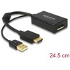 Adapter HDMI-A męski do gniazdo DisplayPort 1.2 żeński czarny Delock 62667