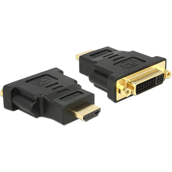 Adapter HDMI męski (M) DVI-I 24+5 pin żeński (F) Delock 65467