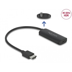Adapter HDMI-A męski do USB typu C żeński czarny Delock 63251