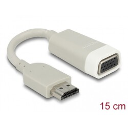 Adapter HDMI (M) VGA 15pin żeński (F) 15cm Delock 65469