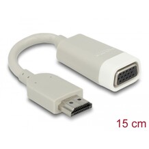 Adapter HDMI (M) VGA 15pin żeński (F) 15cm Delock 65469