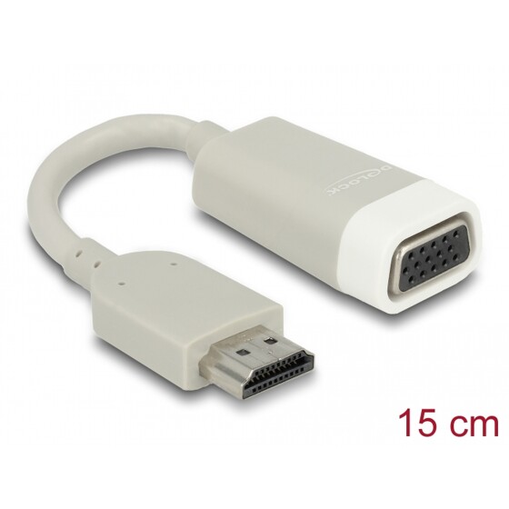 Adapter HDMI (M) VGA 15pin żeński (F) 15cm Delock 65469
