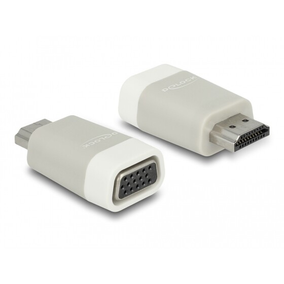 Adapter HDMI (M) VGA 15pin żeński (F) 15cm Delock 65472