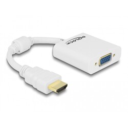 Adapter HDMI-A męski do VGA żeński biały Delock 65346