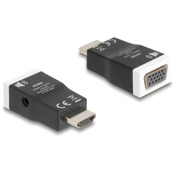 Adapter HDMI-A męski do VGA żeński z funkcją audio Delock 65586