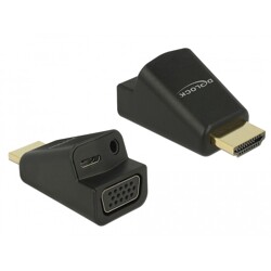 Adapter HDMI-A męski do VGA żeński z funkcją audio Delock 65895