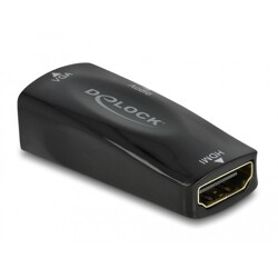 Adapter HDMI-A żeński do VGA żeński 1080p z audio Delock 66560 Adapter HDMI-A żeński do VGA żeński 1080p z audio Delock 66560