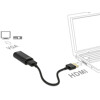 Adapter HDMI-A wtyk męski do VGA żeński metalowa obudowa 15cm Delock 65667