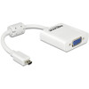 Adapter HDMI-micro D męski do VGA żeński biały Delock 65347