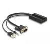 Adapter HDMI-VGA ze złączem audio 25cm Delock 64172
