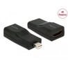 Adapter mini gniazdo DisplayPort 1.2męski do HDMI żeński 4K pasywne czarny Delock 65686
